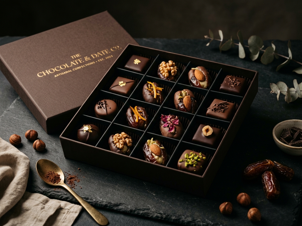 Packaging concept for chocolate & dates packaging
