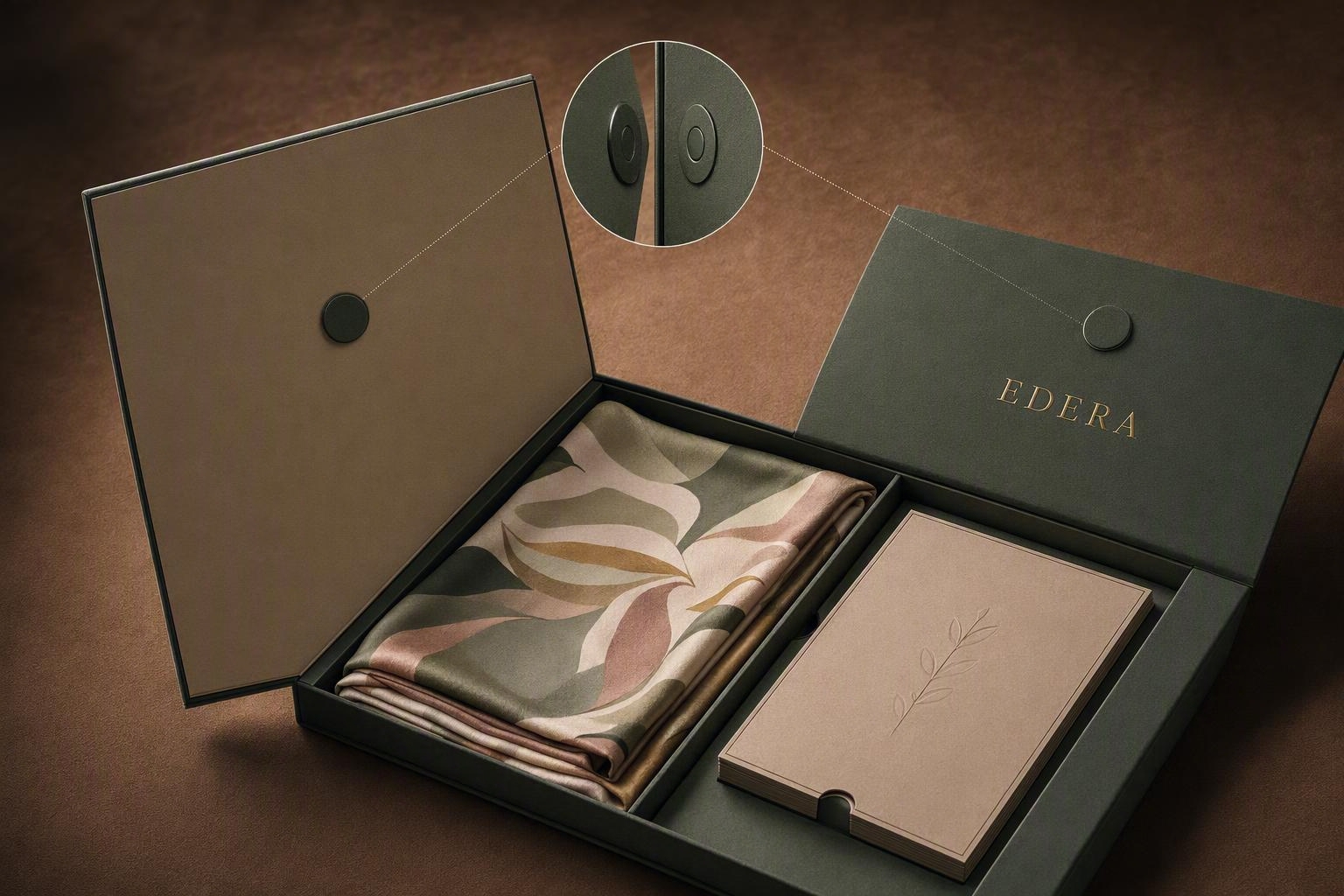 Packaging concept illustrating magnetic & drawer boxes