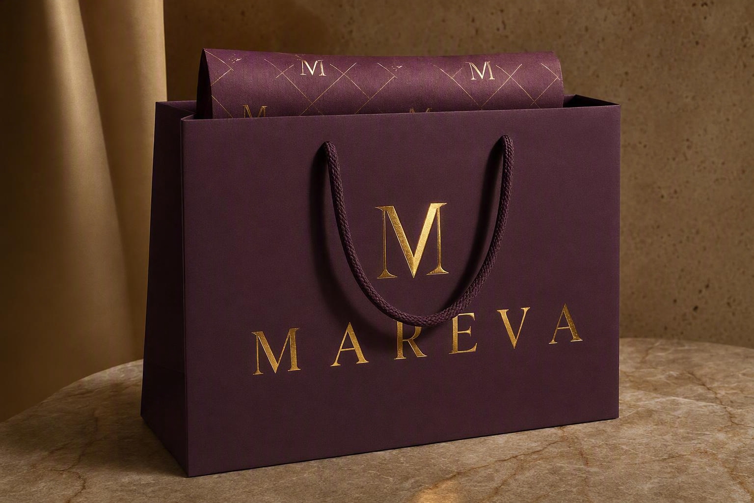Packaging concept illustrating flat & twisted handles