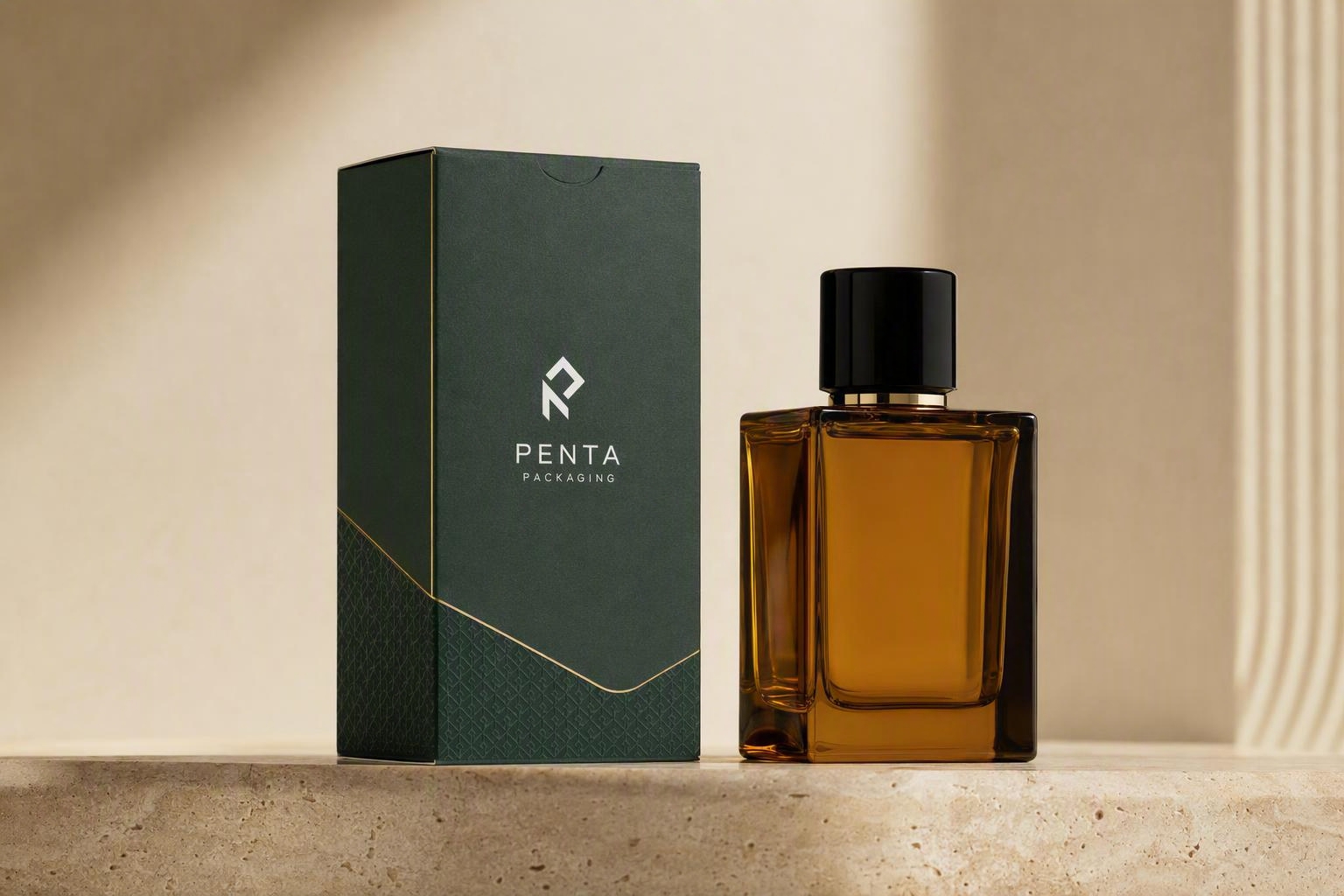 A collection of premium paper perfume cartons with embossed and foil-stamped detailing