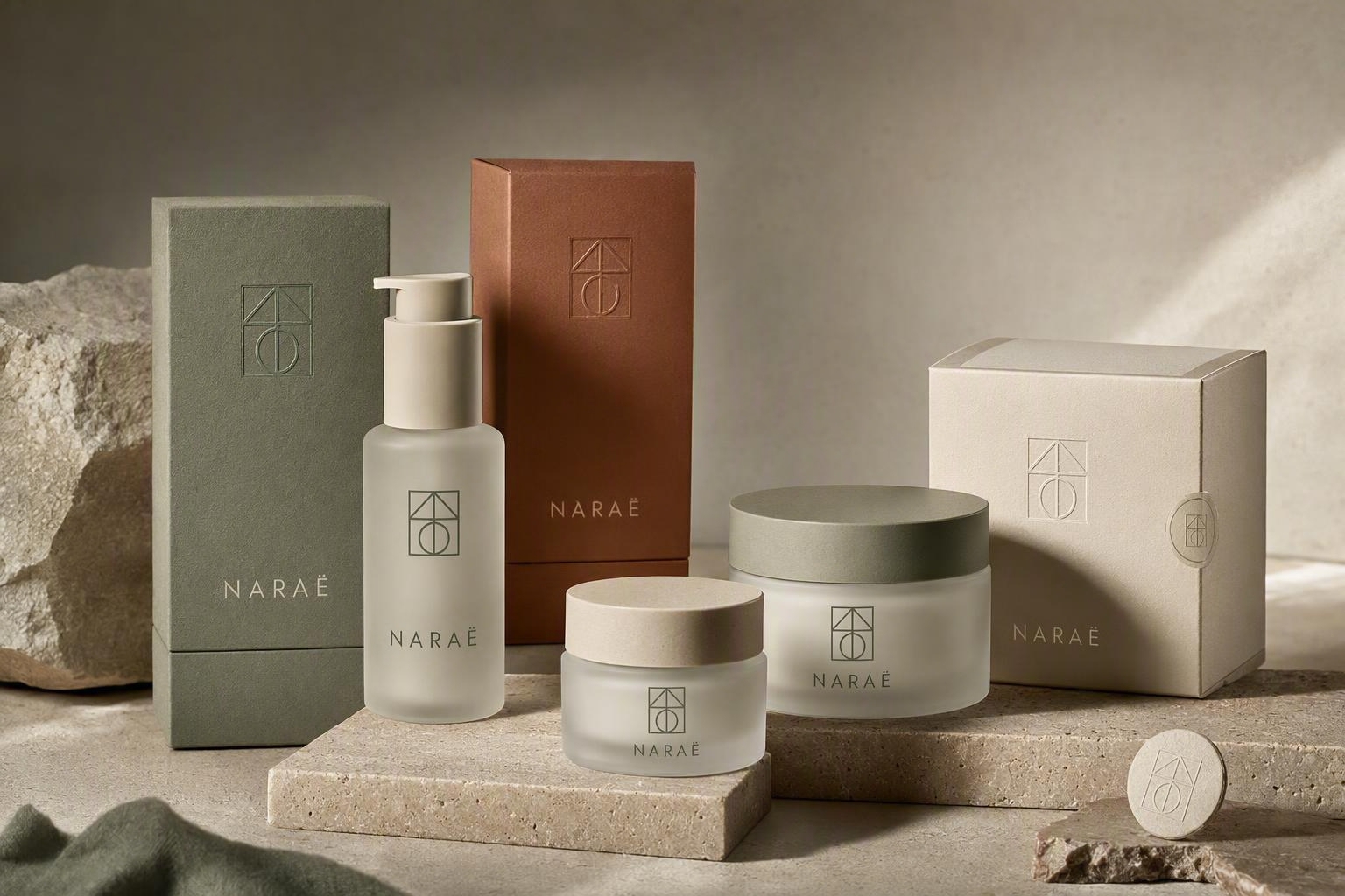 Packaging concept for cosmetic packaging