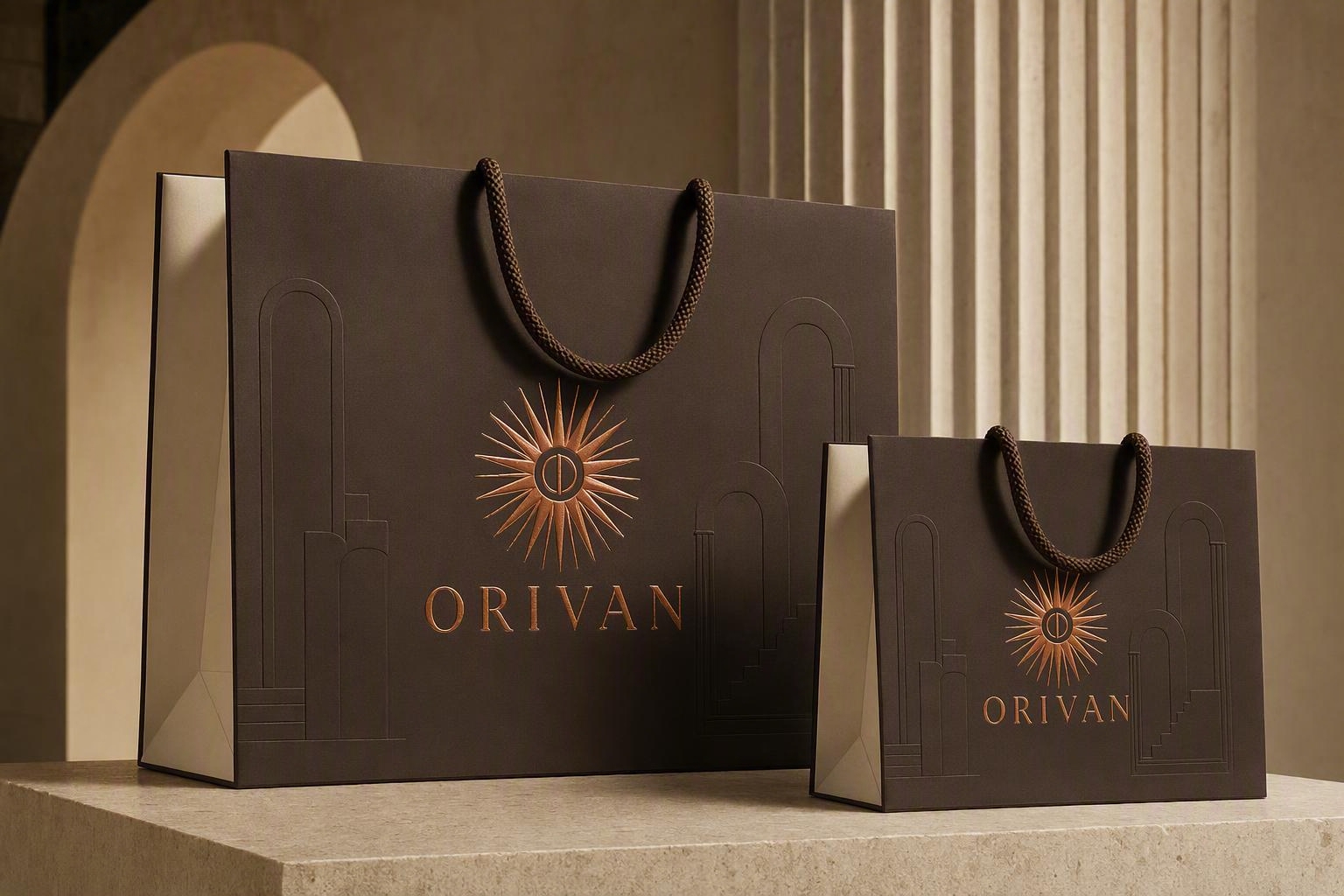 Packaging concept for paper bags